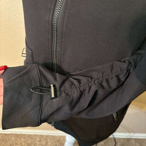 NWT Democracy Jacket Medium Black Soft Stretchy Steel-tone Zippers Pullstrings - Picture 11 of 16